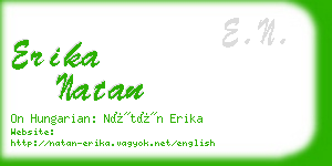 erika natan business card